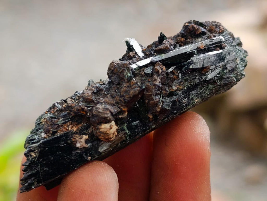 Natural Shiny Aegirine Specimens x 24 From Zomba, Malawi