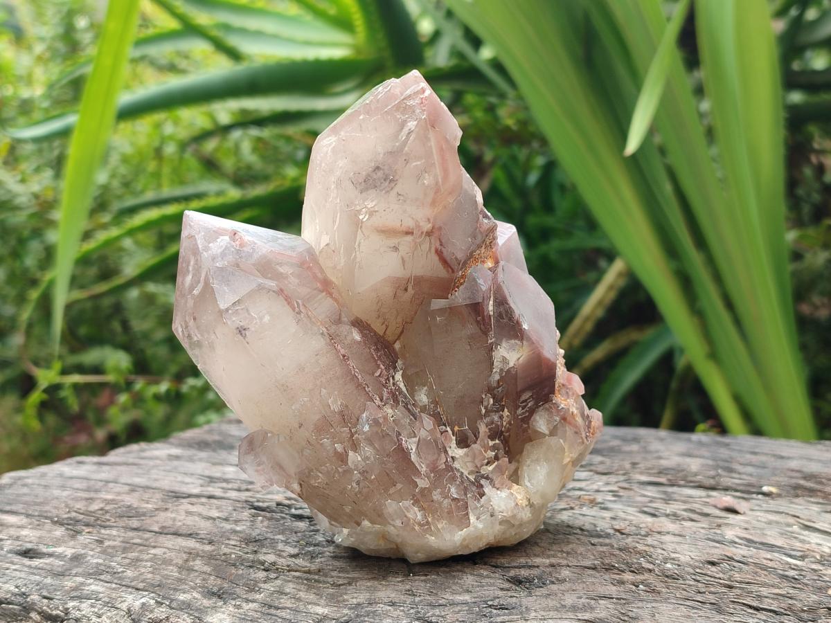 Natural Red Hematoid Quartz Crystal Clusters x 2 From Karoi, Zimbabwe