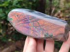 Polished Rare Purple Sunset Flash Labradorite Standing Free Forms x 2 From Madagascar