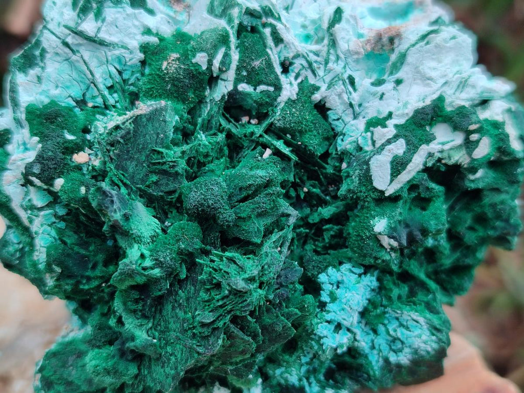 Natural Rare Malachite Pseudomorph Specimens x 6 From Kolwezi, Congo