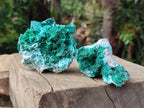 Natural Rare Malachite Pseudomorph Specimens x 6 From Kolwezi, Congo