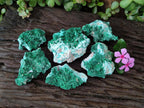 Natural Rare Malachite Pseudomorph Specimens x 6 From Kolwezi, Congo