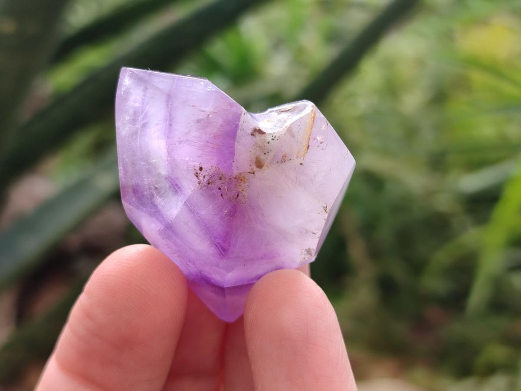 Polished Window Amethyst Crystals x 20 From Akansobe, Madagascar