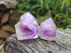 Polished Window Amethyst Crystals x 20 From Akansobe, Madagascar