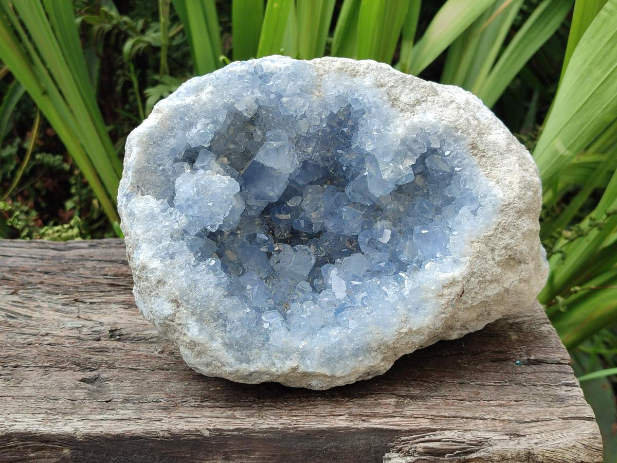 Natural Large Blue Celestite Geode Specimen x 1 From Sakoany, Madagascar