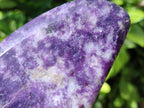 Polished Dark Purple Lepidolite Free Forms x 3 From Zimbabwe