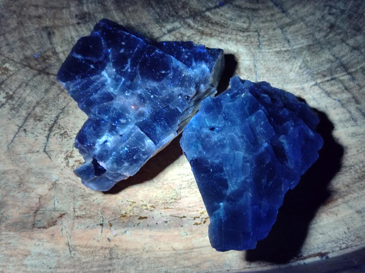Natural Sky Blue Calcite Specimens x 12 From Spitzkop, Namibia