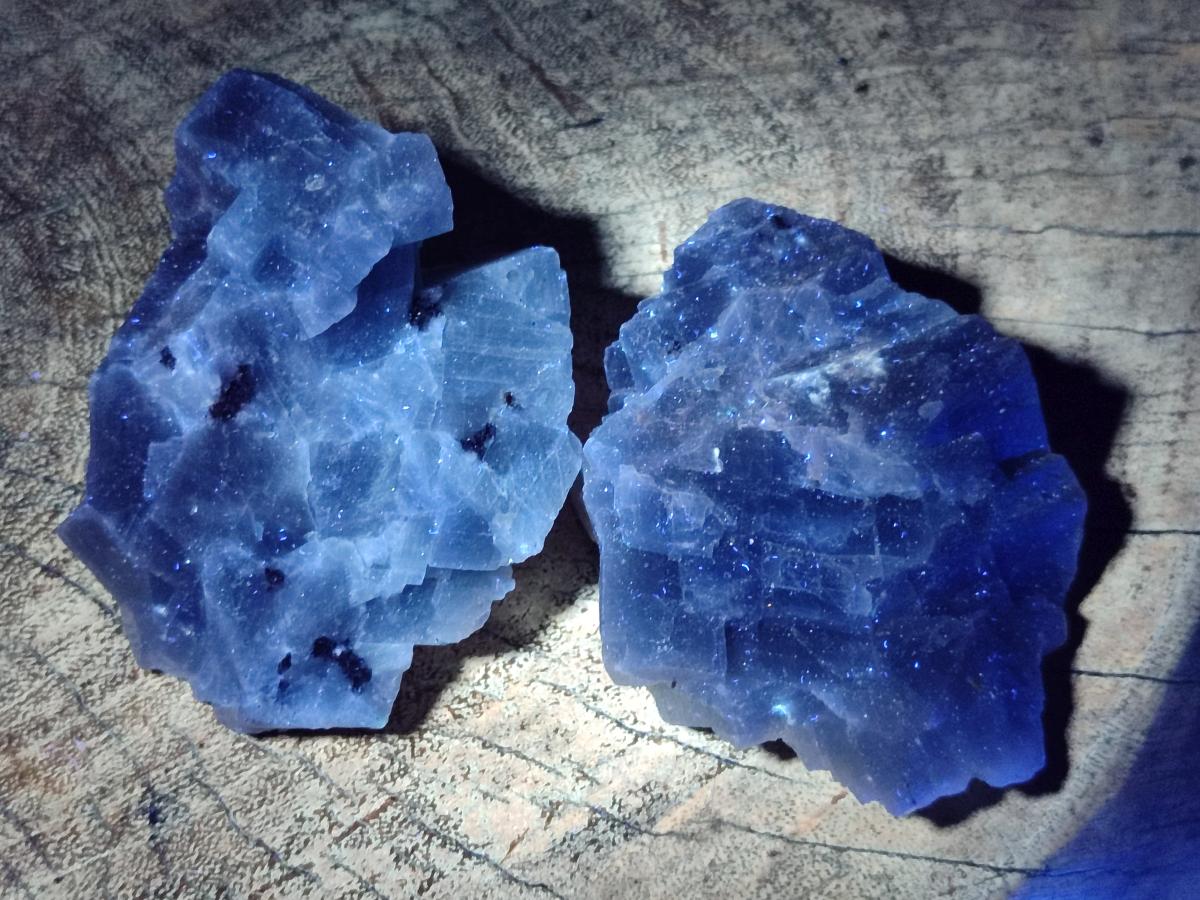 Natural Sky Blue Calcite Specimens x 12 From Spitzkop, Namibia