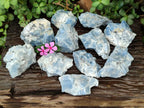 Natural Sky Blue Calcite Specimens x 12 From Spitzkop, Namibia