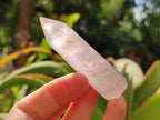 Polished Long Gemmy Rose Quartz Crystals x 12 From Madagascar