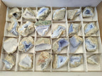 Natural Blue Lace Agate Geode and Cluster Specimens x 24 From Nsanje, Malawi