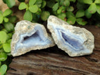 Natural Blue Lace Agate Geode and Cluster Specimens x 24 From Nsanje, Malawi