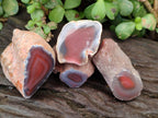 Polished One Side Red Shashe River Agate Nodules x 35 From Shashe River, Zimbabwe