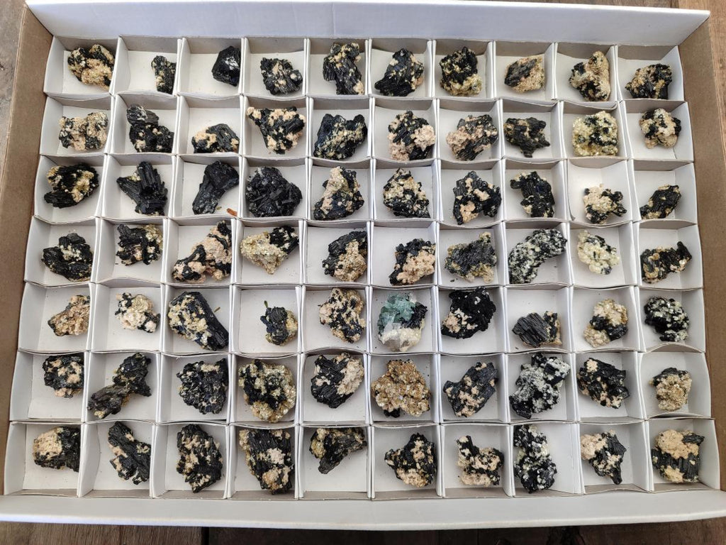 Natural Schorl Black Tourmaline with Mica x 70 From Erongo, Namibia