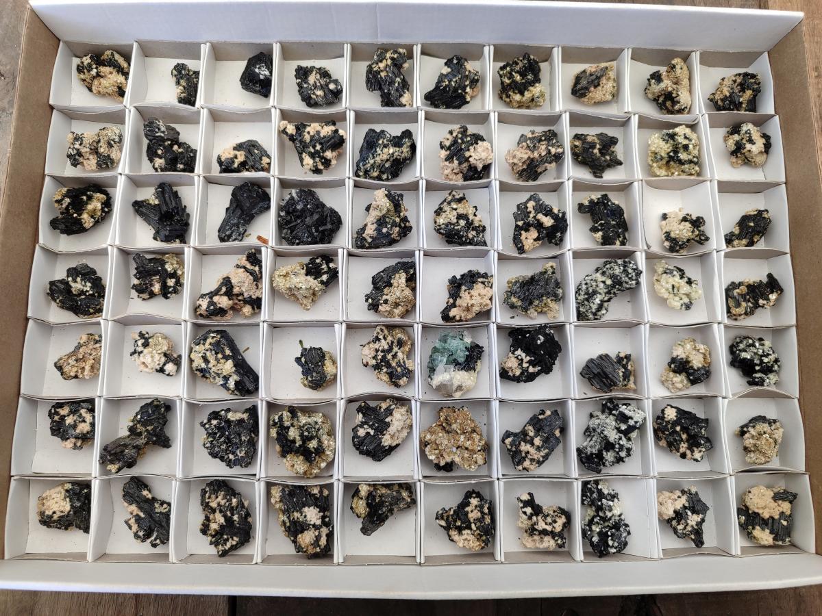 Natural Schorl Black Tourmaline with Mica x 70 From Erongo, Namibia