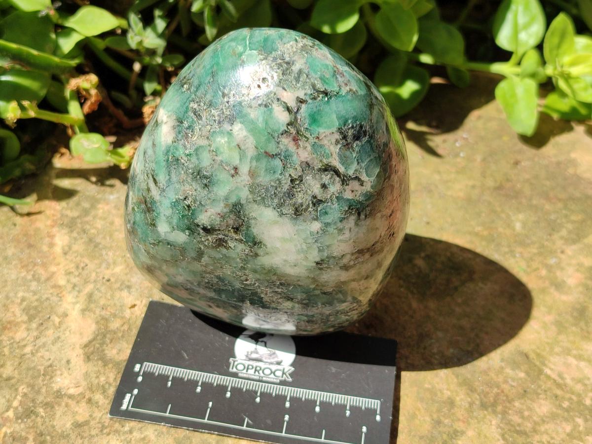 Polished Emerald Mica 'Mutokolite' Standing Free Forms x 2 From Mutoko, Zimbabwe