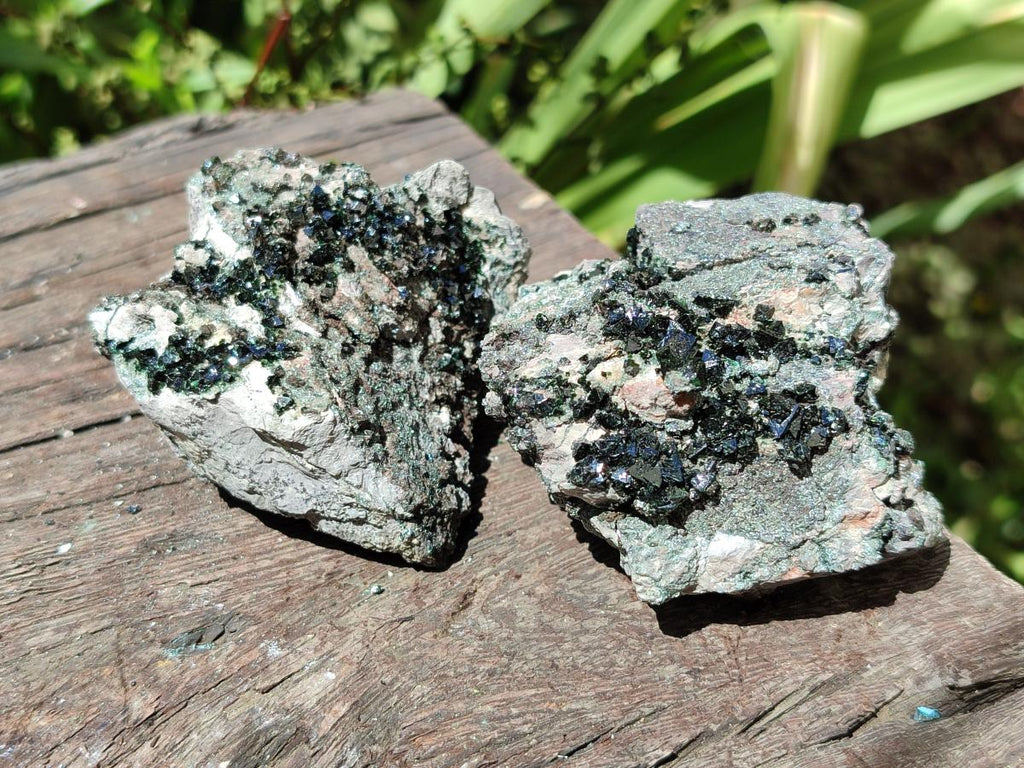Natural Libethenite Crystals on Dolomite Matrix Specimens x 12 From Shituru, Congo