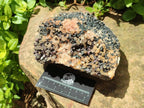 Natural Blacknite Quartz Clusters with Goethite x 2 From Madagascar