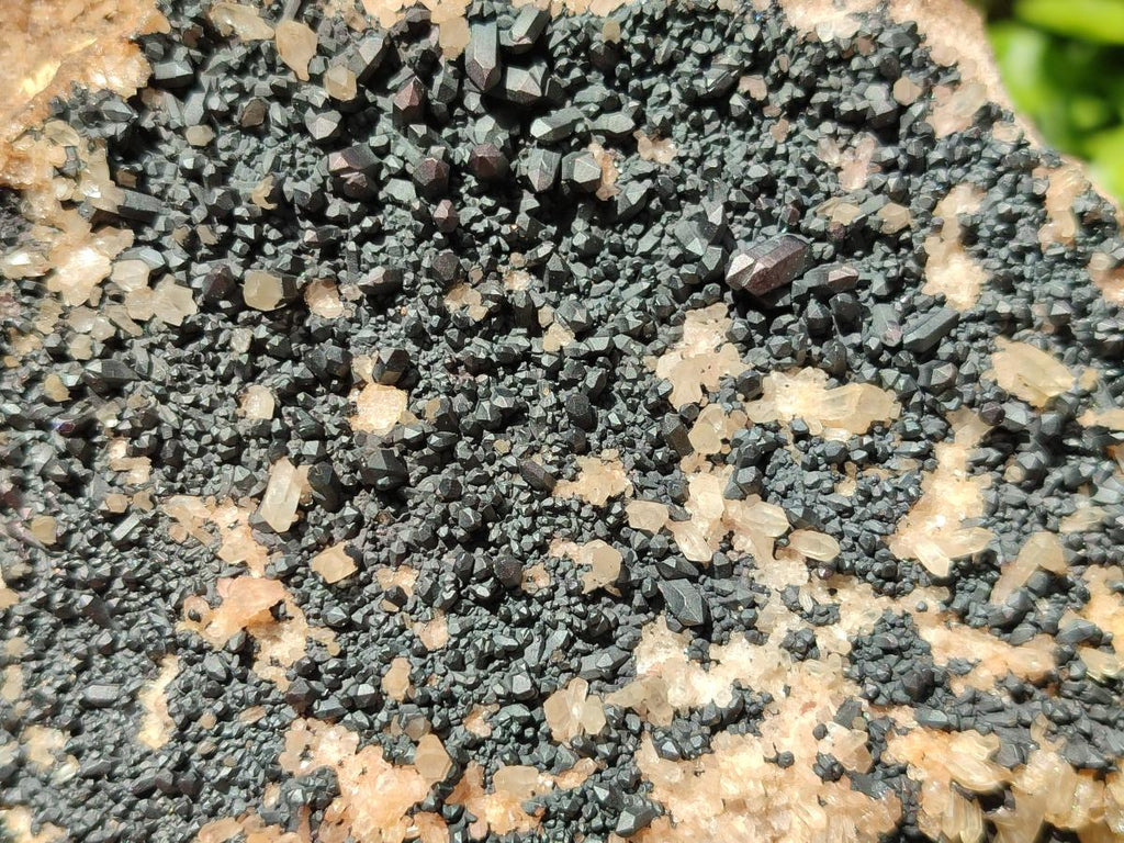 Natural Blacknite Quartz Clusters with Goethite x 2 From Madagascar