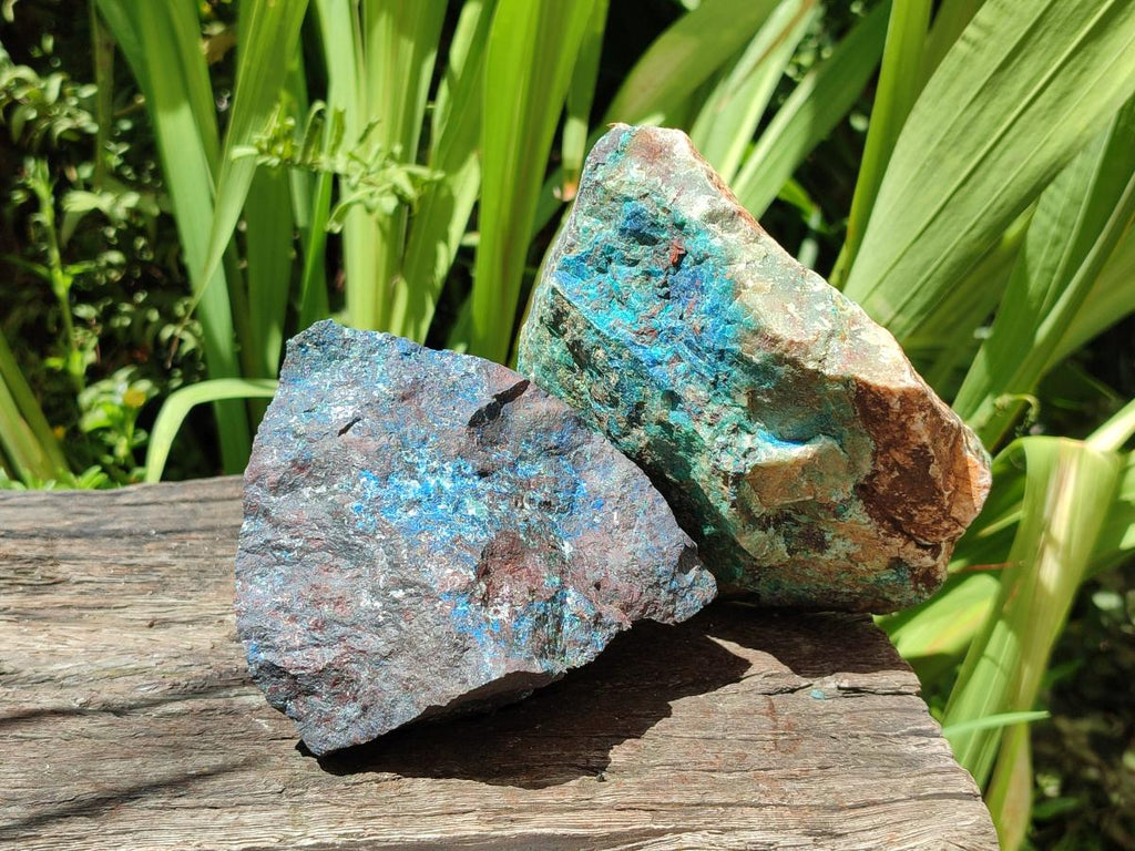 Natural Rough Shattuckite Specimens x 7 From Kaokoveld, Namibia
