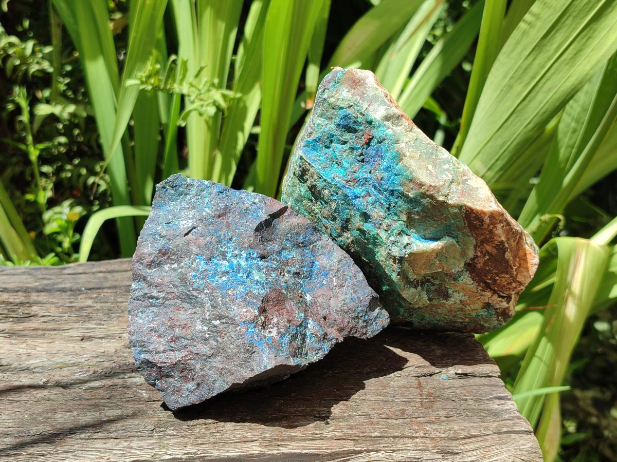 Natural Rough Shattuckite Specimens x 7 From Kaokoveld, Namibia