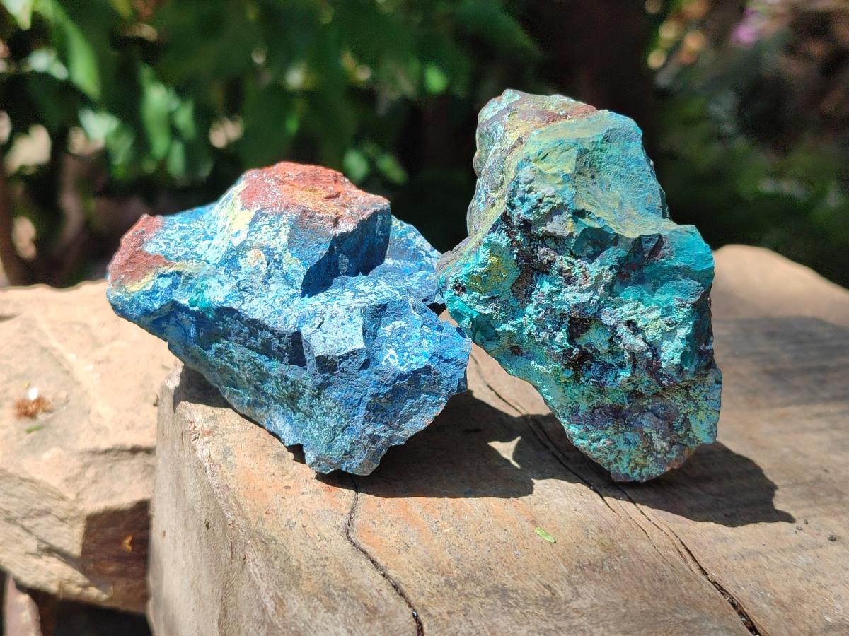 Natural Rough Shattuckite Specimens x 7 From Kaokoveld, Namibia