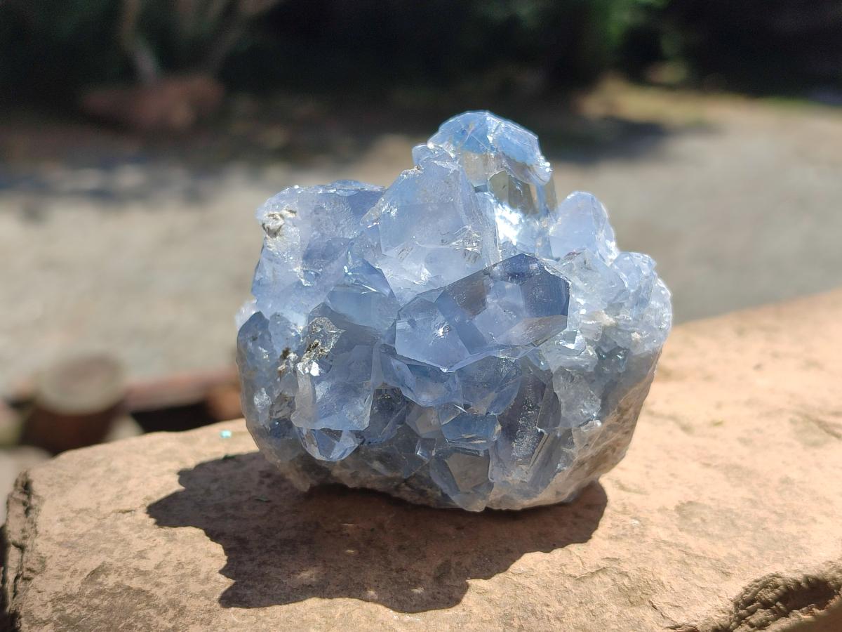 Natural Small Blue Celestite Cluster Specimens x 22 From Sakoany, Madagascar