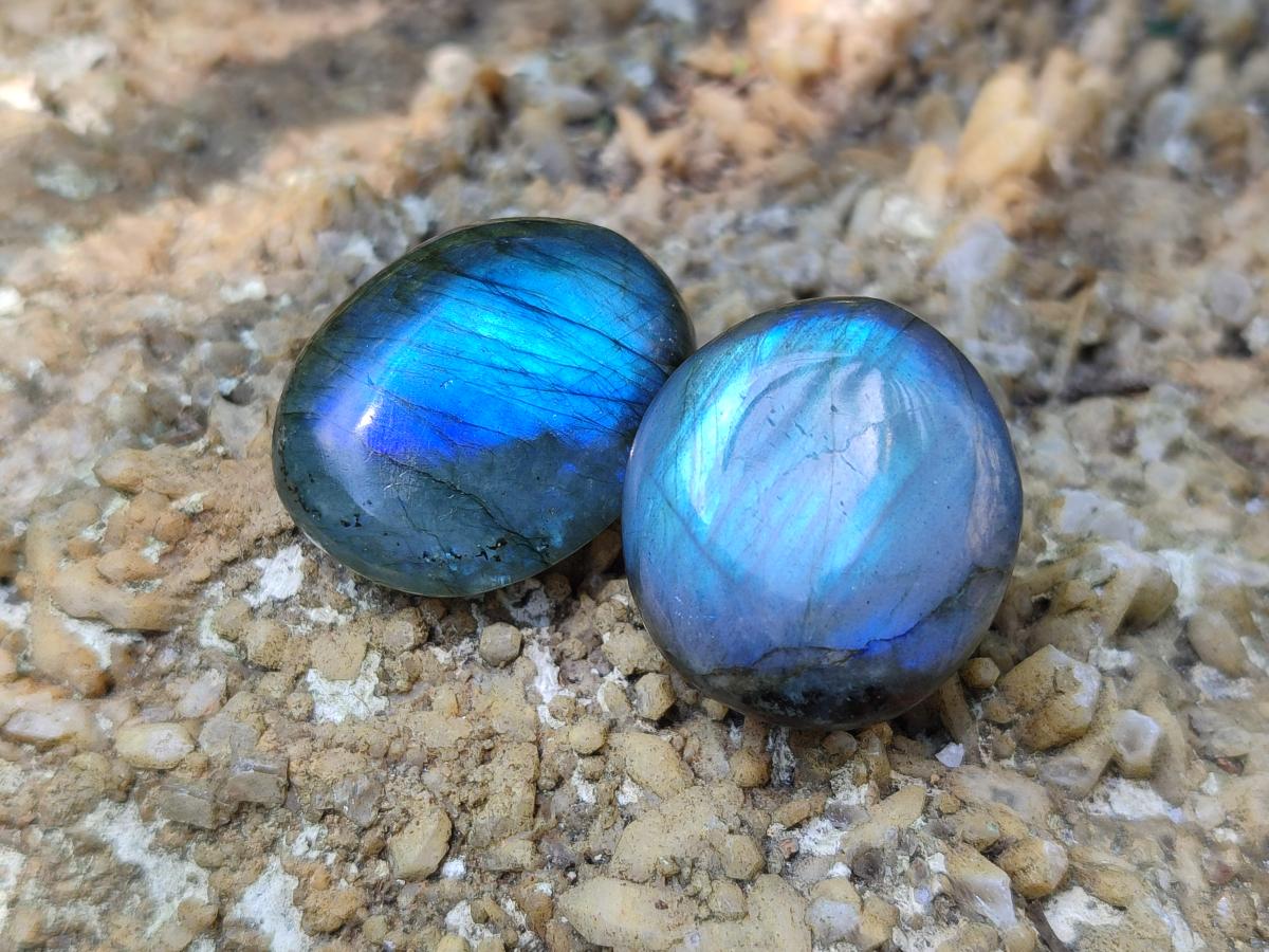 Polished Mini Rounded Labradorite Free Forms x 70 From Madagascar