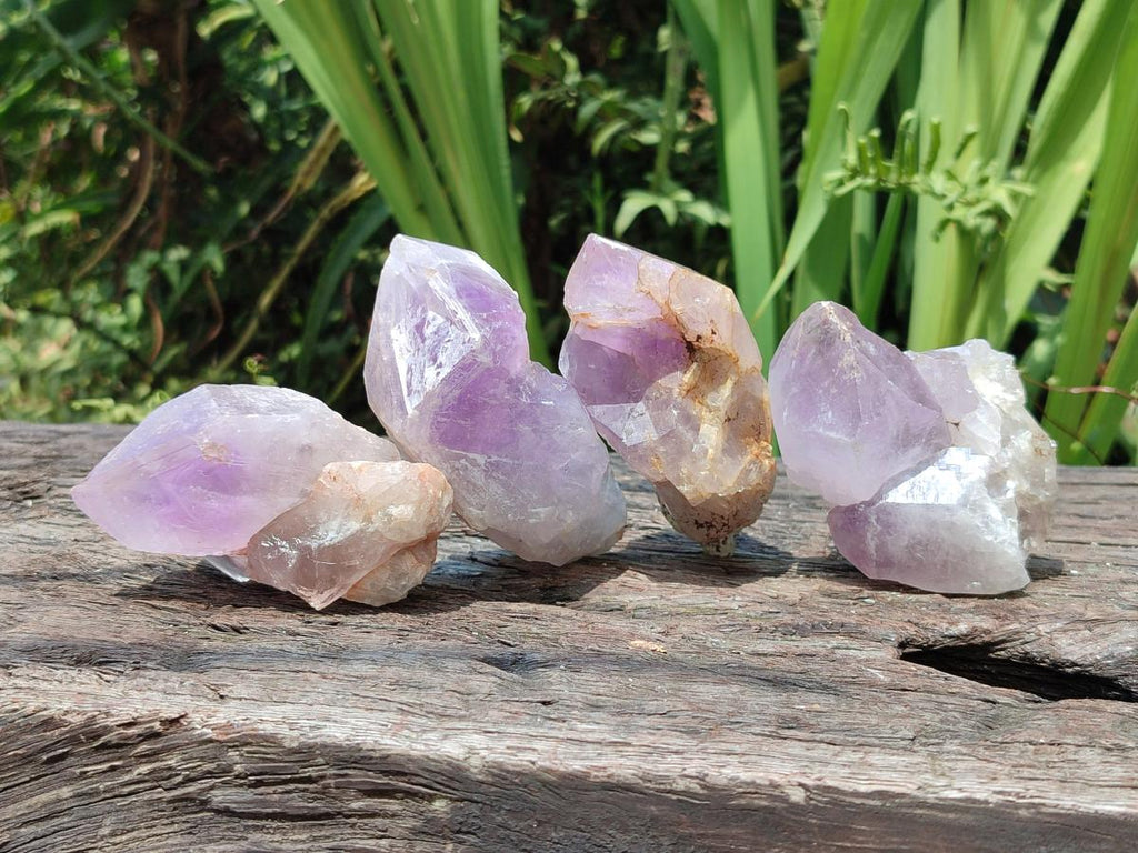 Natural Jacaranda Amethyst Single Crystals x 24 From Mumbwa, Zambia