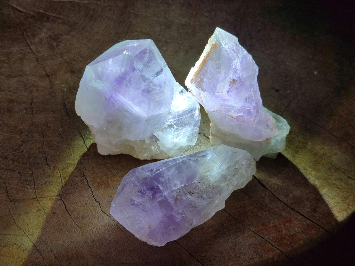Natural Jacaranda Amethyst Single Crystals x 24 From Mumbwa, Zambia