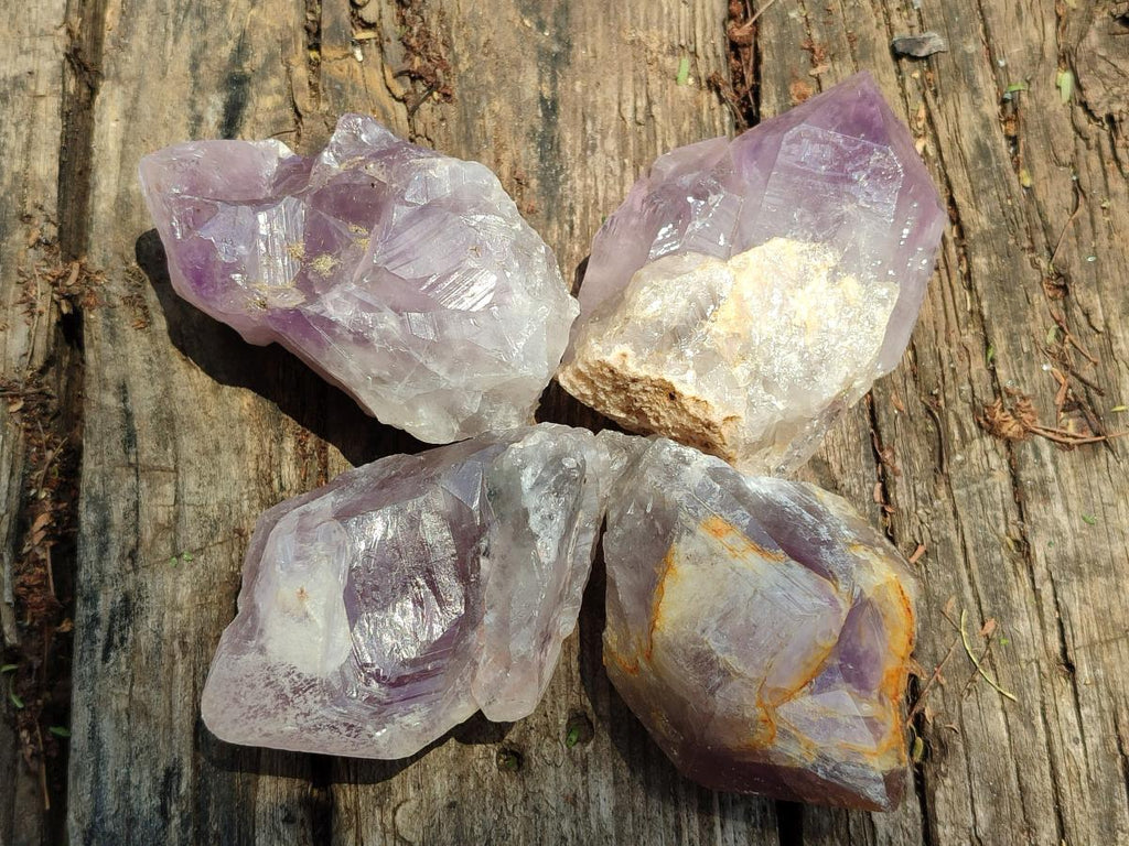 Natural Jacaranda Amethyst Single Crystals x 24 From Mumbwa, Zambia