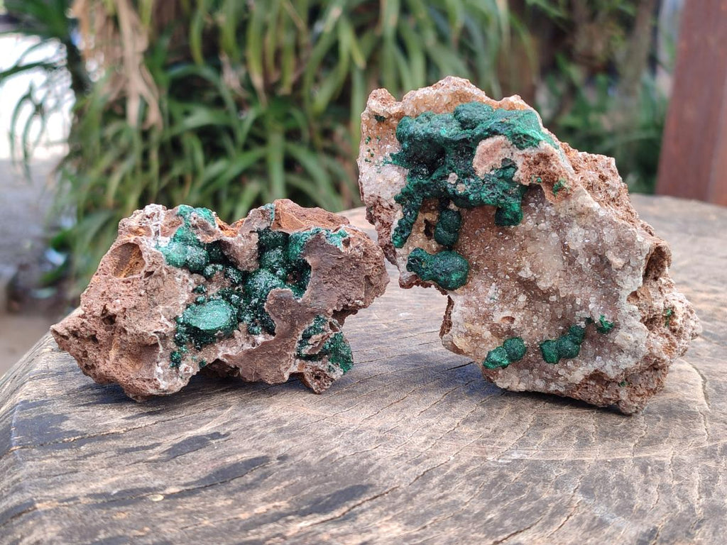 Natural Drusy Quartz Coated Ball Malachite On Dolomite Specimens x 5 From Mindingi Mine, Kambove, Congo