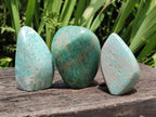 Polished Amazonite Standing Free Forms x 7 From Madagascar