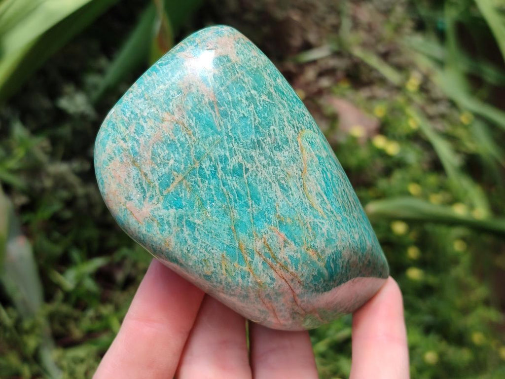 Polished Amazonite Standing Free Forms x 7 From Madagascar