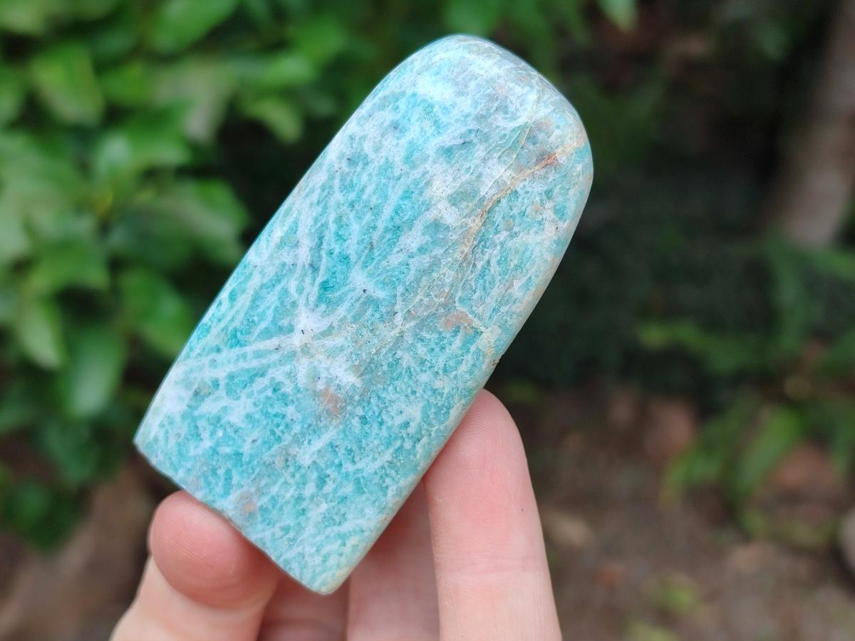 Polished Amazonite Standing Free Forms x 7 From Madagascar