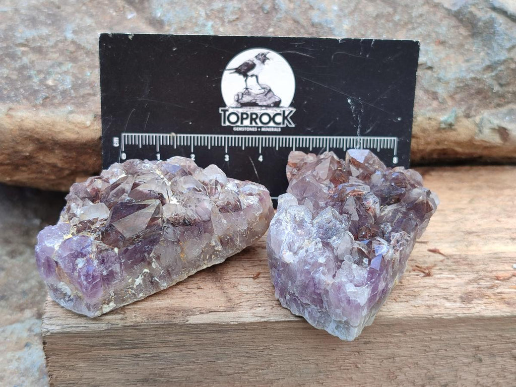 Natural Rare Amethyst Asylum Quartz Clusters x 12 From Luena, Congo