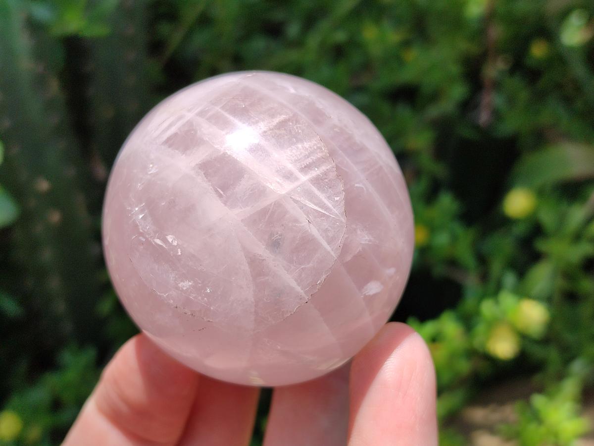 Polished Gemmy Star Rose Quartz Spheres x 6 From Madagascar