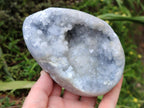Polished Blue Celestite Eggs x 2 From Sakoany, Madagascar