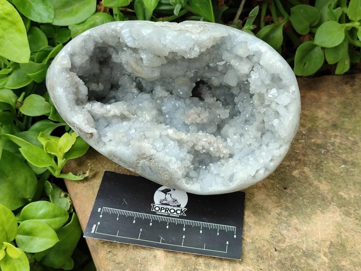 Polished Blue Celestite Eggs x 2 From Sakoany, Madagascar