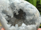 Polished Blue Celestite Eggs x 2 From Sakoany, Madagascar