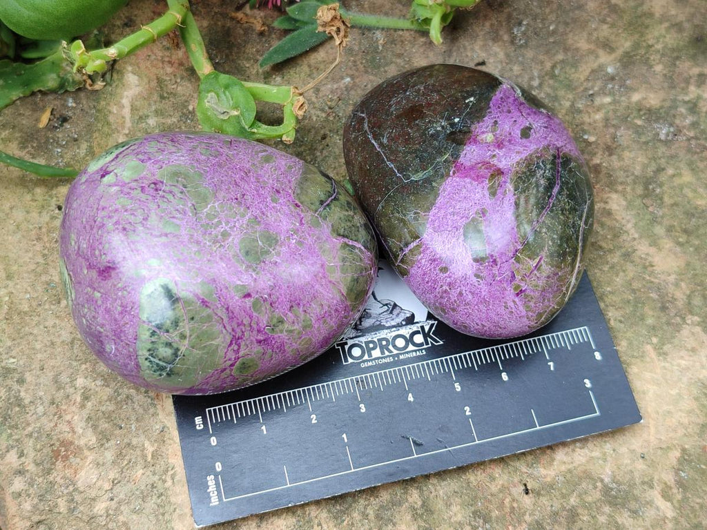 Polished Stichtite Free Forms x 12 From Barberton, South Africa