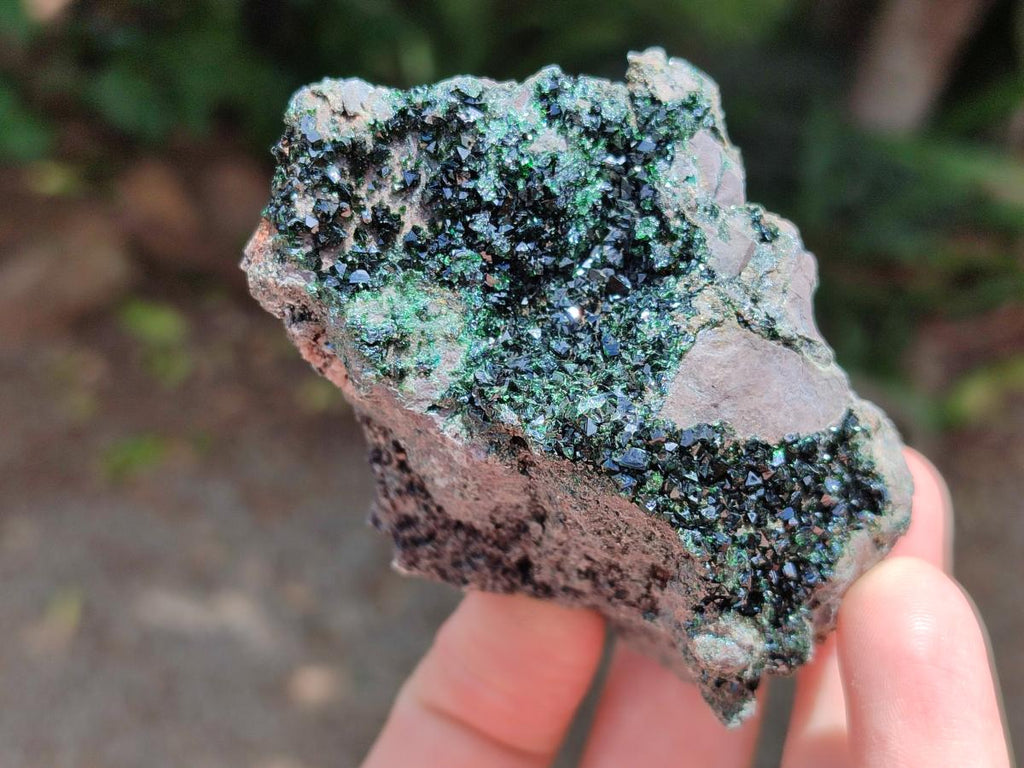 Natural Libethenite Crystals on Dolomite Matrix Specimens x 6 From Shituru, Congo - Toprock Gemstones and Minerals 