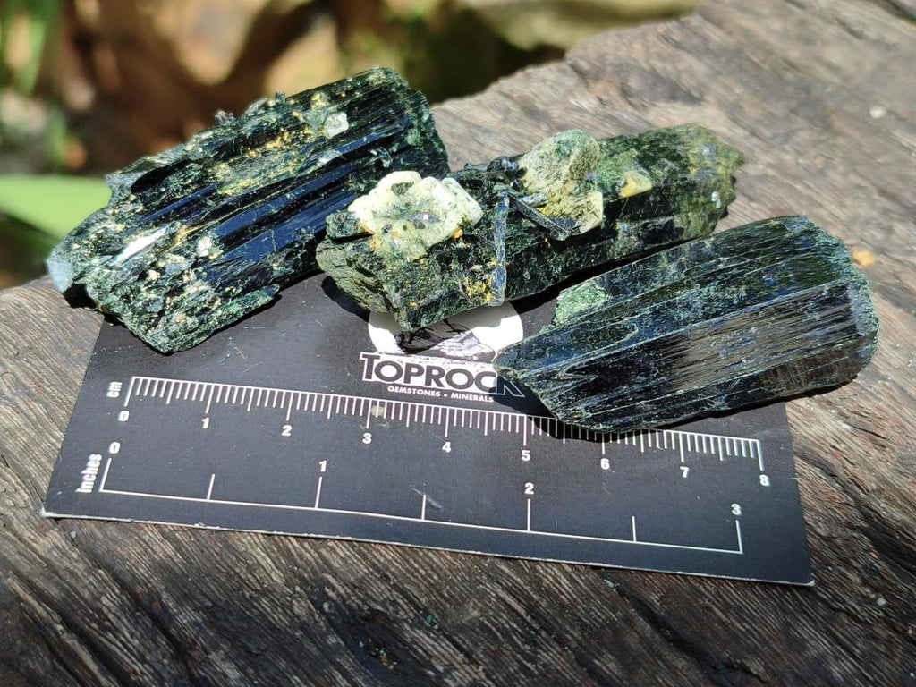 Natural Aegirine and Arfvedsonite Crystals x 35 From Zomba, Malawi