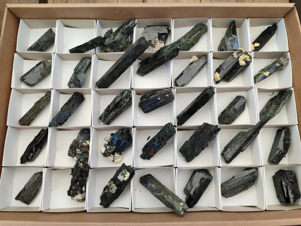 Natural Aegirine and Arfvedsonite Crystals x 35 From Zomba, Malawi