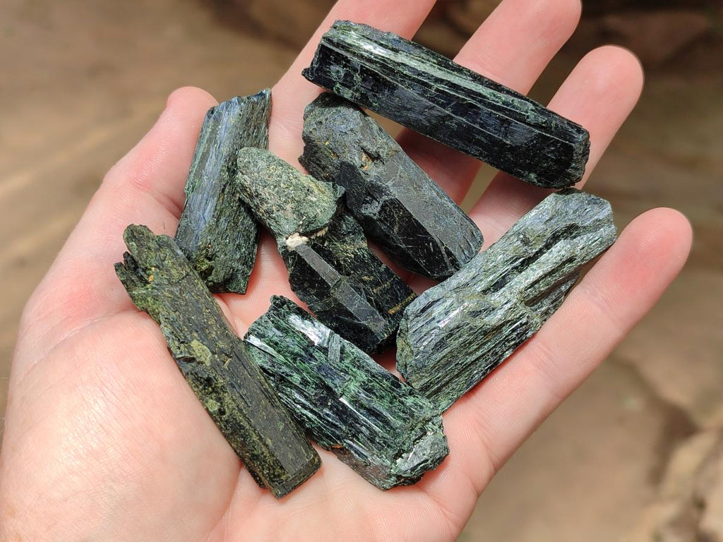 Natural Aegirine and Arfvedsonite Crystals x 35 From Zomba, Malawi