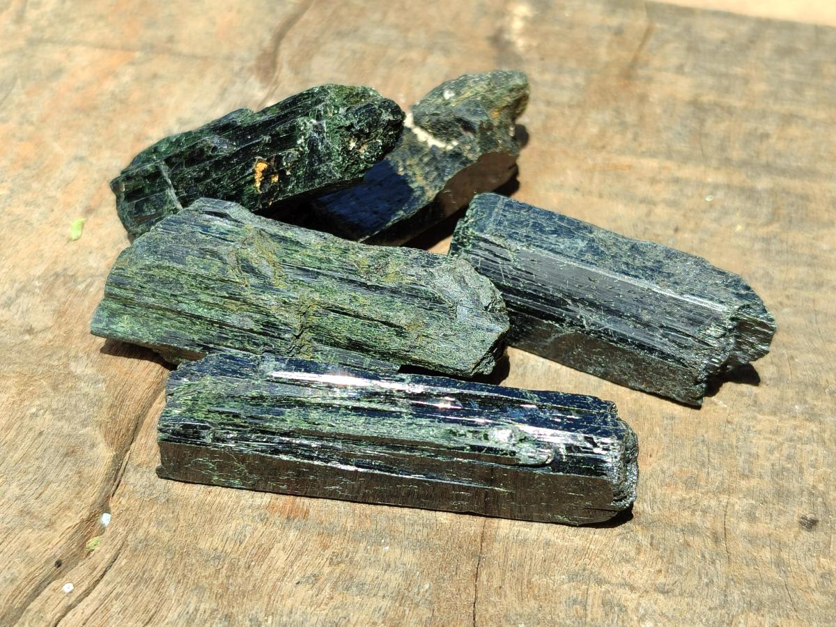 Natural Aegirine and Arfvedsonite Crystals x 35 From Zomba, Malawi