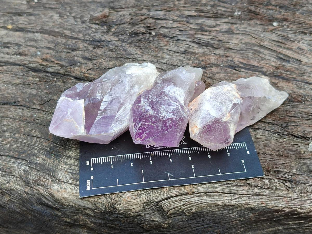 Natural Jacaranda Amethyst Single Crystals x 35 From Mumbwa, Zambia