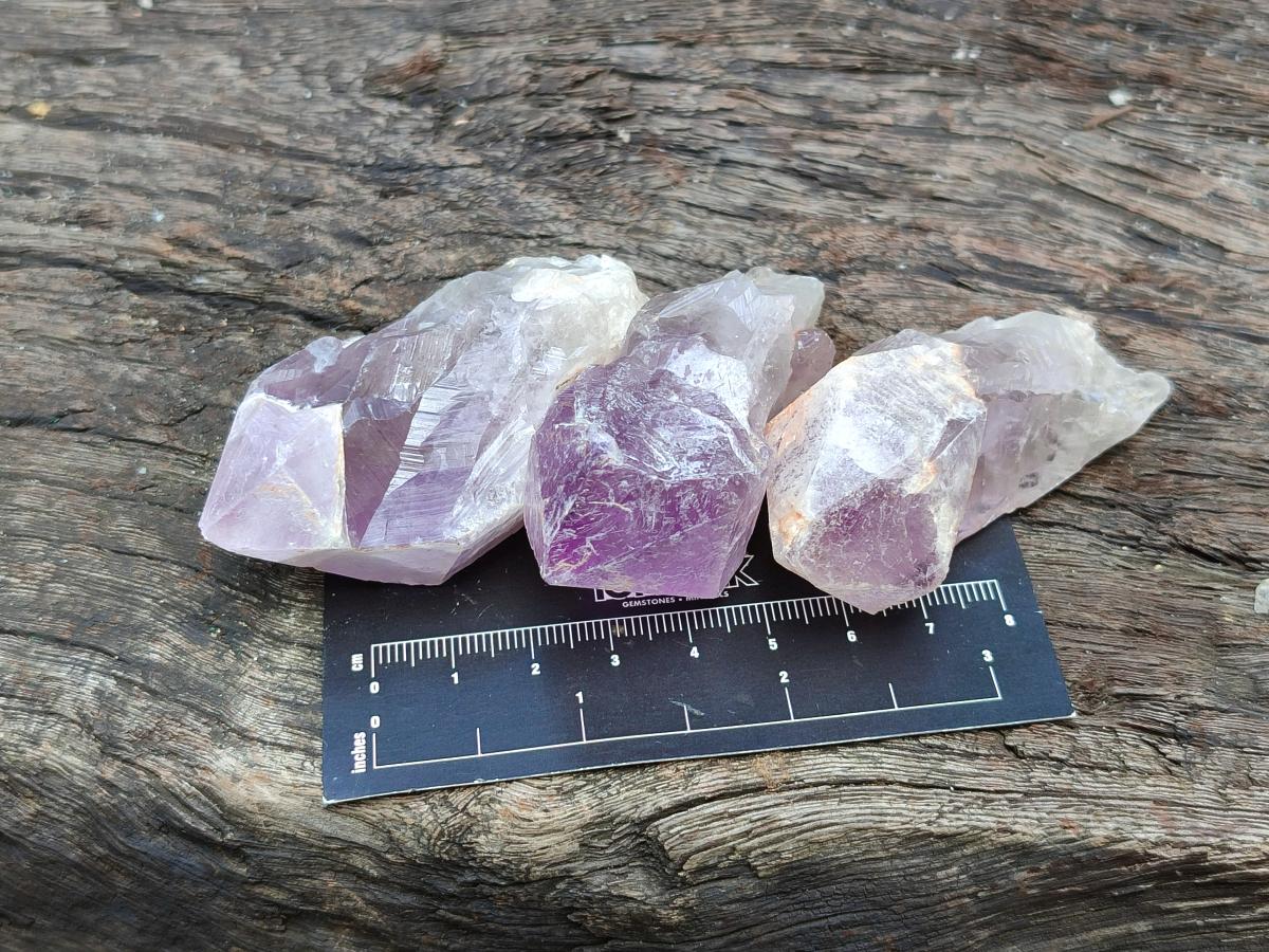 Natural Jacaranda Amethyst Single Crystals x 35 From Mumbwa, Zambia