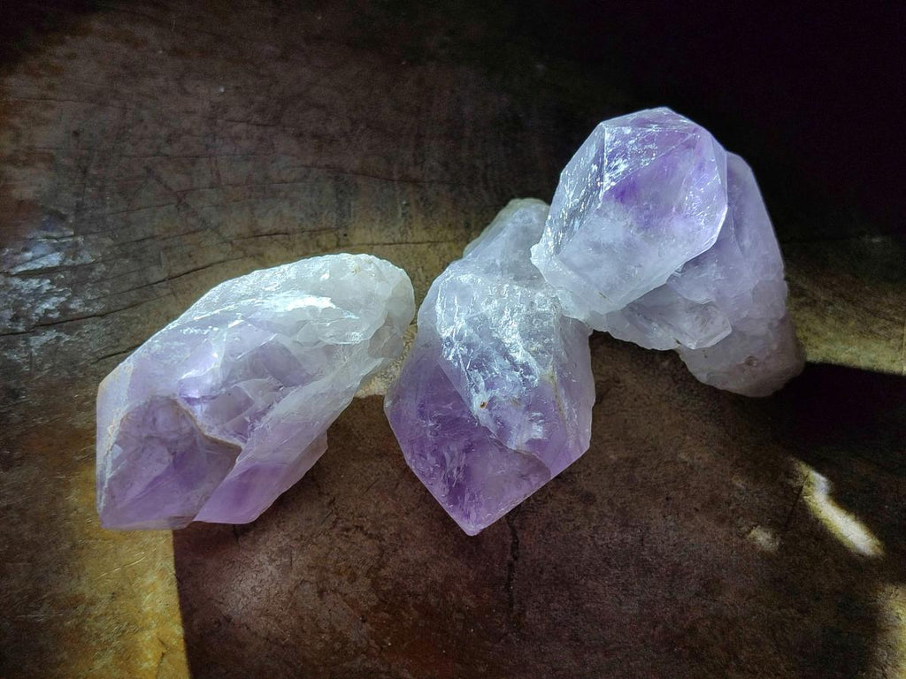 Natural Jacaranda Amethyst Single Crystals x 35 From Mumbwa, Zambia