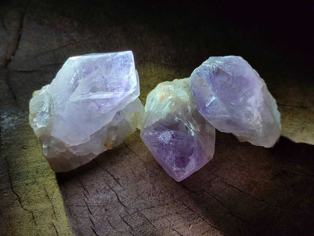 Natural Jacaranda Amethyst Single Crystals x 35 From Mumbwa, Zambia